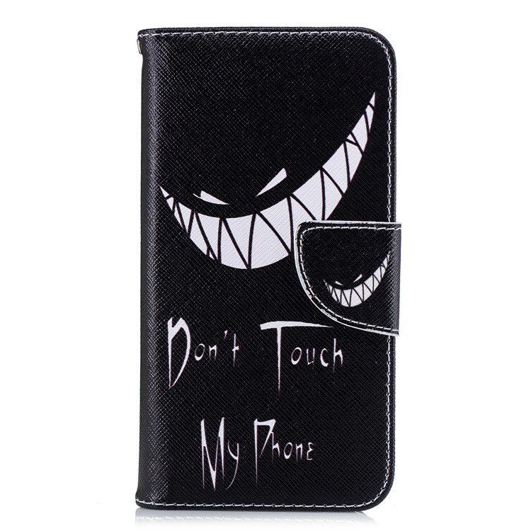 Pattern Printing Wallet Stand Leather Mobile Phone Shell for Xiaomi Mi A2 Lite / Redmi 6 Pro - Angry Face-2