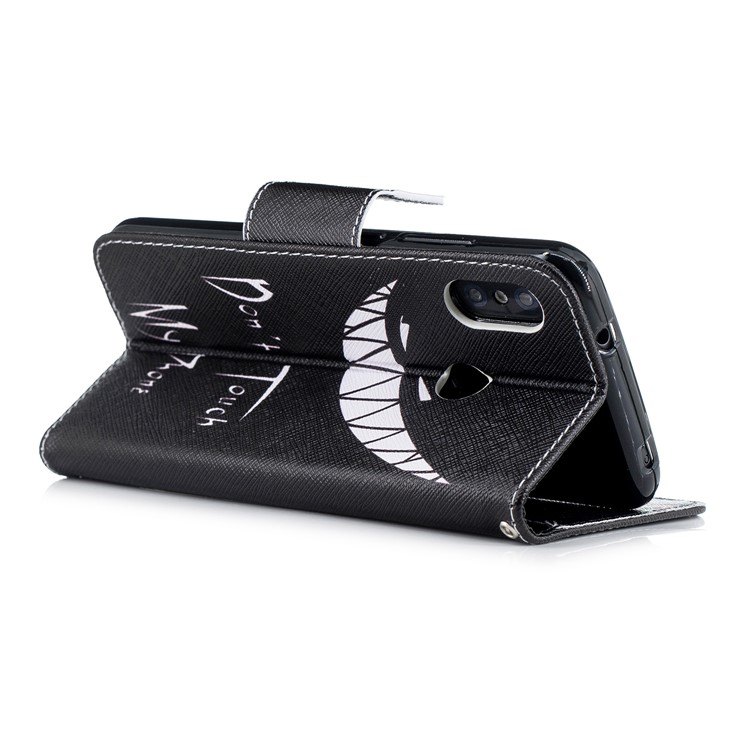 Pattern Printing Wallet Stand Leather Mobile Phone Shell for Xiaomi Mi A2 Lite / Redmi 6 Pro - Angry Face-4