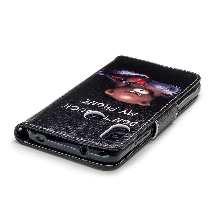 Pattern Printing Wallet Stand Leather Case Cover for Xiaomi Mi A2 Lite / Redmi 6 Pro - Bear with Saw-7