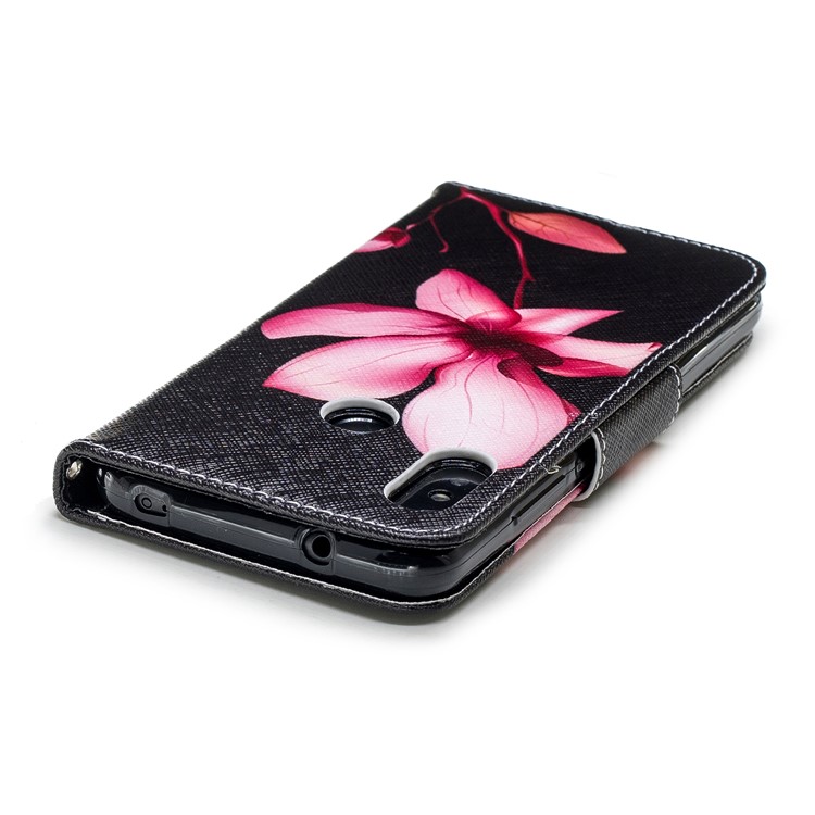 Pattern Printing Leather Wallet Stand Phone Case for Xiaomi Mi A2 Lite / Redmi 6 Pro - Pink Flower-7