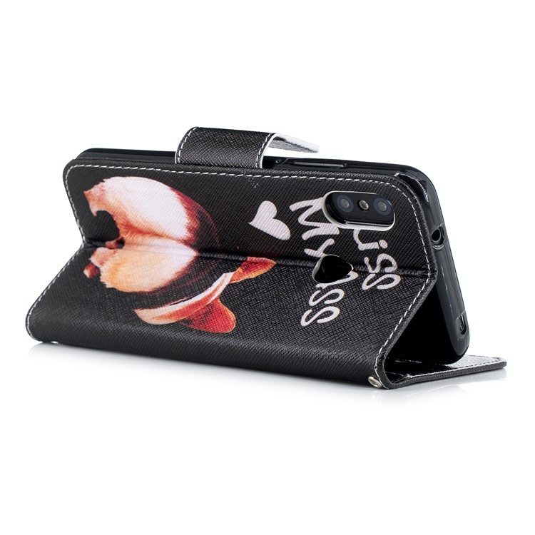 Pattern Printing Leather Wallet Case Accessory for Xiaomi Mi A2 Lite / Redmi 6 Pro - Kiss My Ass-4