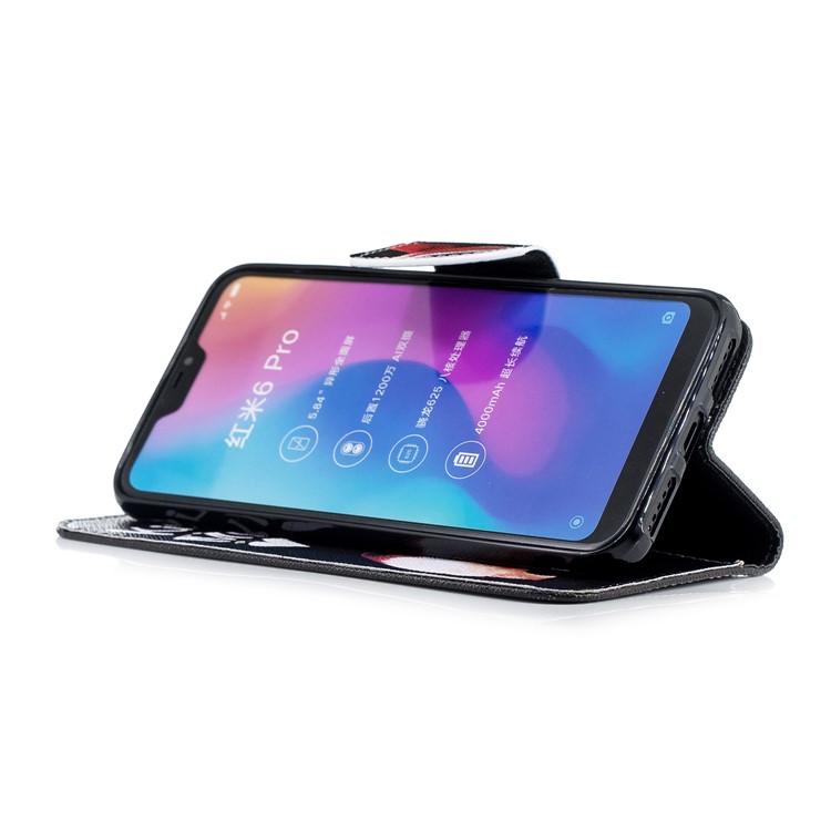 Pattern Printing Leather Wallet Case Accessory for Xiaomi Mi A2 Lite / Redmi 6 Pro - Kiss My Ass-5