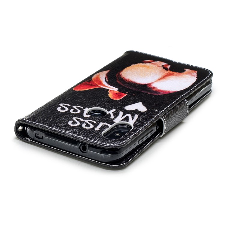 Pattern Printing Leather Wallet Case Accessory for Xiaomi Mi A2 Lite / Redmi 6 Pro - Kiss My Ass-7