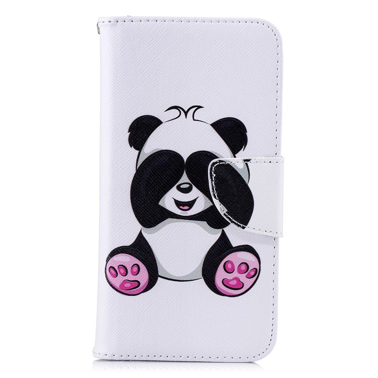 Pattern Printing Leather Wallet Protective Mobile Casing for Xiaomi Mi A2 Lite / Redmi 6 Pro - Cute Panda-2