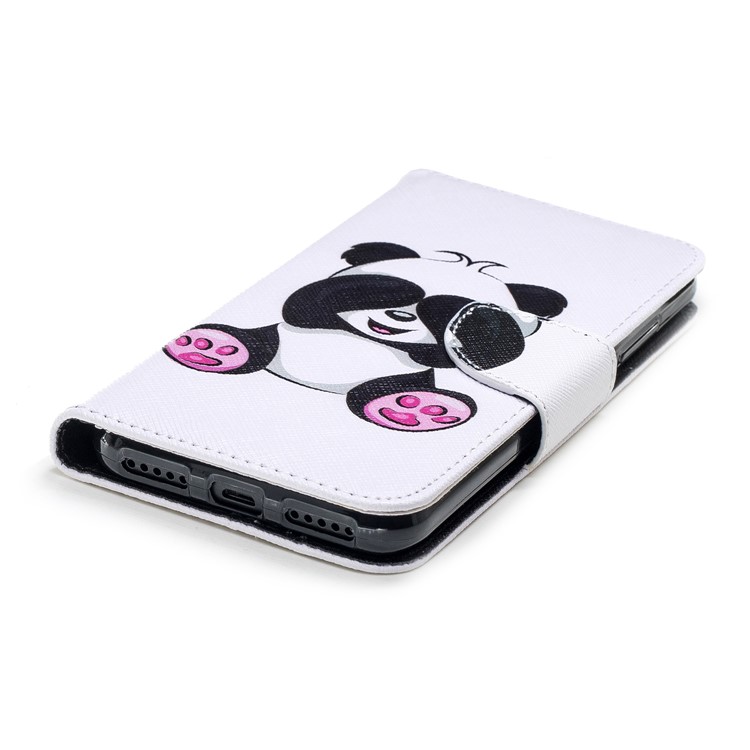 Pattern Printing Leather Wallet Protective Mobile Casing for Xiaomi Mi A2 Lite / Redmi 6 Pro - Cute Panda-6