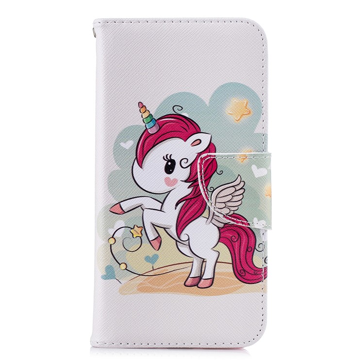 Pattern Printing Leather Wallet Cover for Xiaomi Mi A2 Lite / Redmi 6 Pro - Unicorn Pattern-2