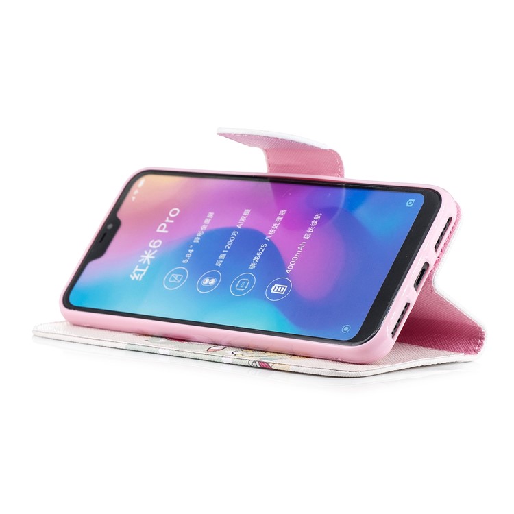 Pattern Printing Leather Wallet Cover for Xiaomi Mi A2 Lite / Redmi 6 Pro - Unicorn Pattern-5