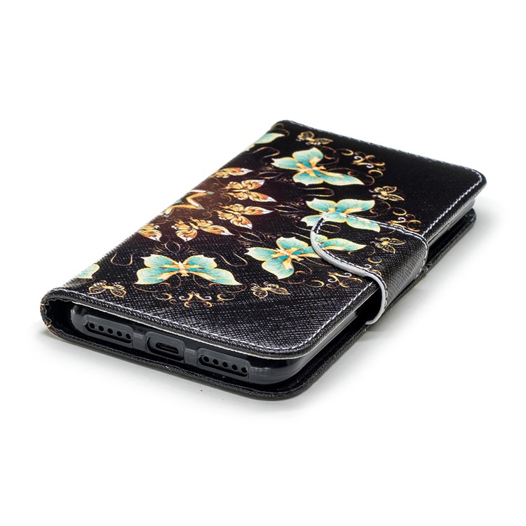 Pattern Printing Leather Wallet Phone Case for Xiaomi Mi A2 Lite / Redmi 6 Pro - Colorized Butterfly-6