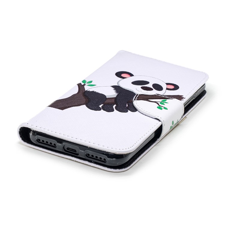 Pattern Printing Wallet Leather Stand Cover for Xiaomi Mi A2 Lite / Redmi 6 Pro - Panda Climbing Tree-6