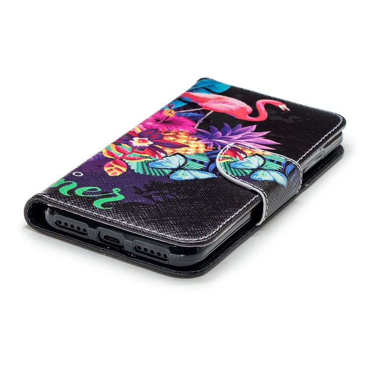 Pattern Printing Mobile Phone Leather Wallet Case for Xiaomi Mi A2 Lite / Redmi 6 Pro - Crane and Flowers-6