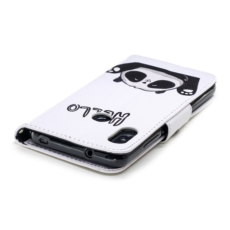 Pattern Printing Cell Phone Leather Wallet Case for Xiaomi Mi A2 Lite / Redmi 6 Pro - Cute Panda-7