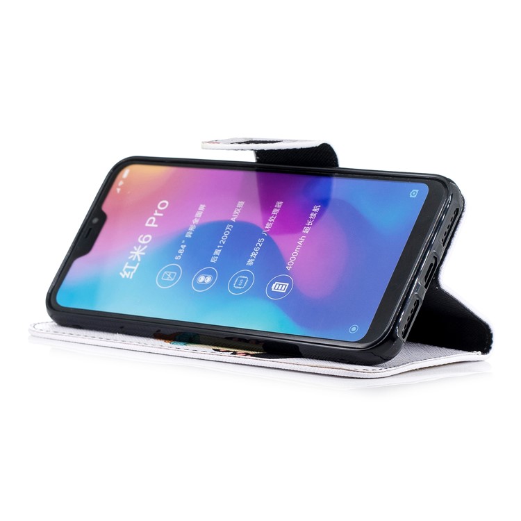 Pattern Printing Stand Leather Wallet Case for Xiaomi Mi A2 Lite / Redmi 6 Pro - Panda Holding a Bottle-5