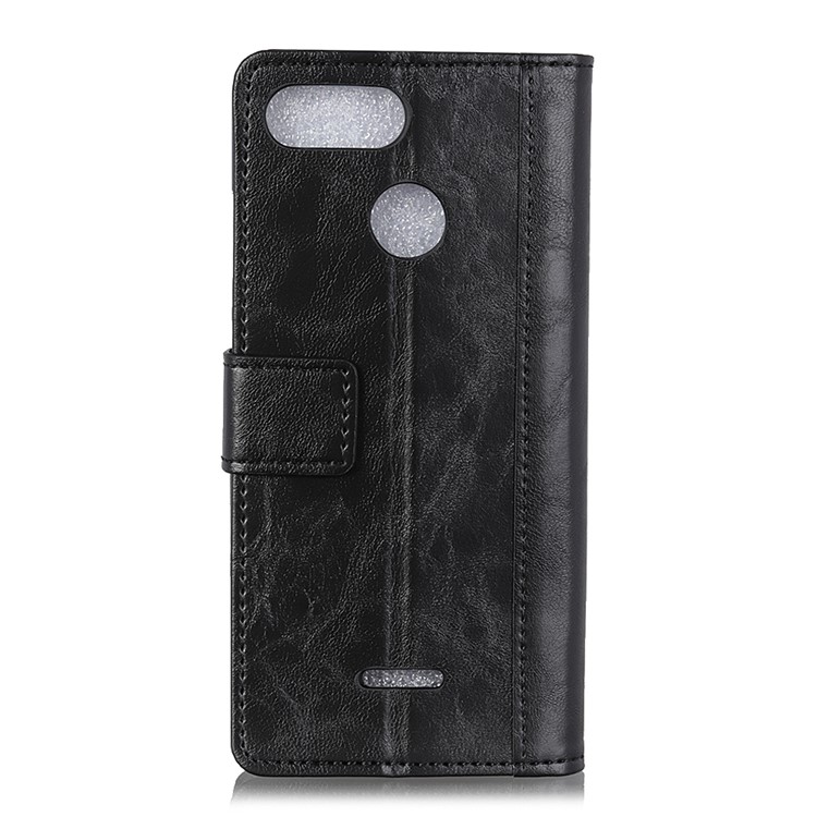 Flip Rivet Stand Wallet Magnetic Leather Mobile Phone Case for Xiaomi Redmi 6 - Black-8