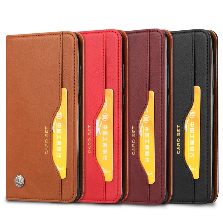 PU Leather Auto-absorbed Stand Wallet Phone Case for Xiaomi Mi Max 3 - Black-5