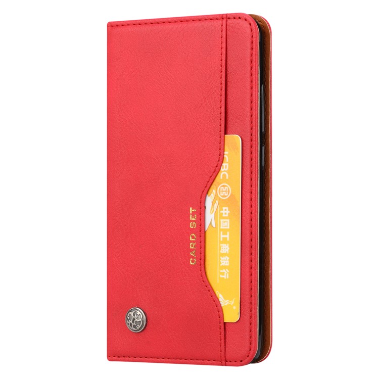 PU Leather Auto-absorbed Stand Wallet Phone Cover for Xiaomi Mi Max 3 - Red-3