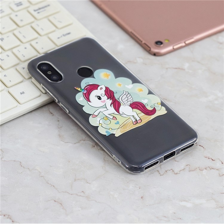 Pattern Printing TPU Case for Xiaomi Mi A2 Lite / Redmi 6 Pro - Unicorn Pattern-6