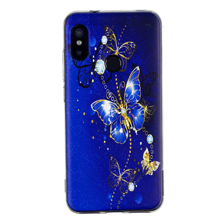 Pattern Printing TPU Back Case for Xiaomi Mi A2 Lite / Redmi 6 Pro - Butterfly Pattern-2