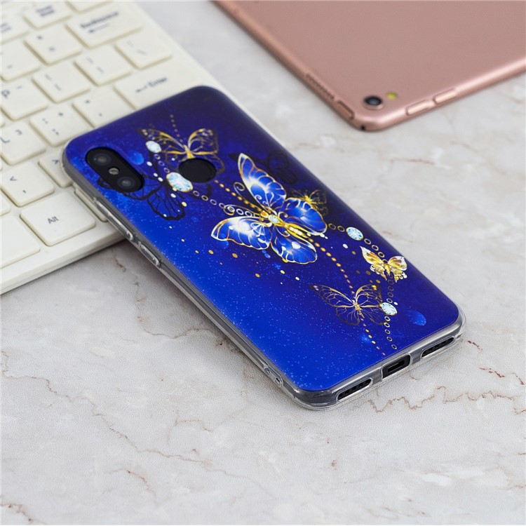 Pattern Printing TPU Back Case for Xiaomi Mi A2 Lite / Redmi 6 Pro - Butterfly Pattern-7