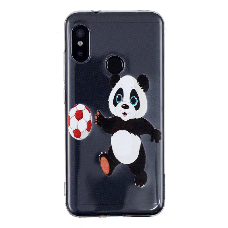 Pattern Printing TPU Cover Case for Xiaomi Mi A2 Lite / Redmi 6 Pro - Panda Playing Football-2