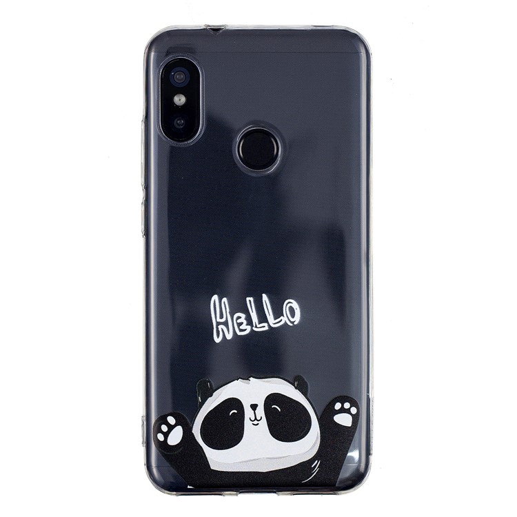 Pattern Printing TPU Flexible Case for Xiaomi Mi A2 Lite / Redmi 6 Pro - Cute Panda-2