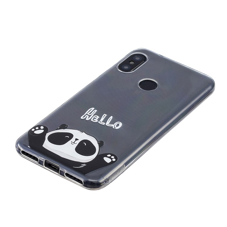 Pattern Printing TPU Flexible Case for Xiaomi Mi A2 Lite / Redmi 6 Pro - Cute Panda-3