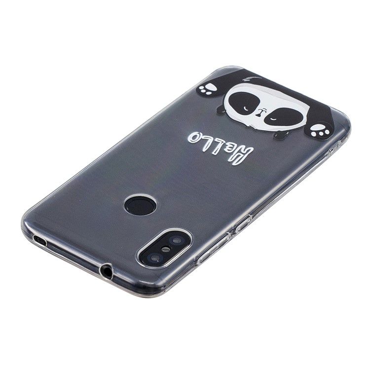 Pattern Printing TPU Flexible Case for Xiaomi Mi A2 Lite / Redmi 6 Pro - Cute Panda-4