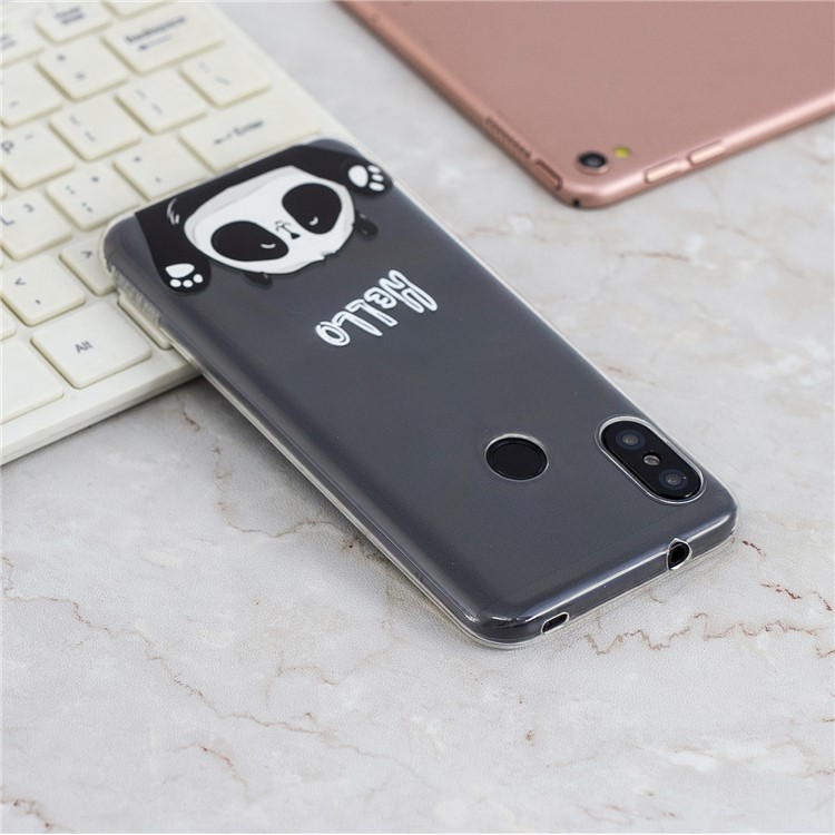 Pattern Printing TPU Flexible Case for Xiaomi Mi A2 Lite / Redmi 6 Pro - Cute Panda-7