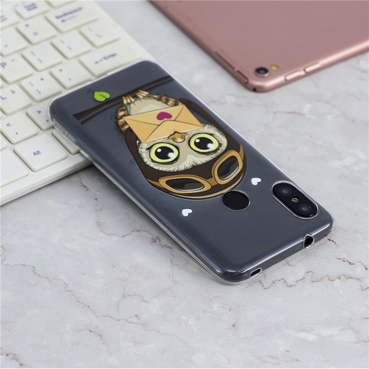 Pattern Printing TPU Cover Shell Case for Xiaomi Mi A2 Lite / Redmi 6 Pro - Owl Pattern-7