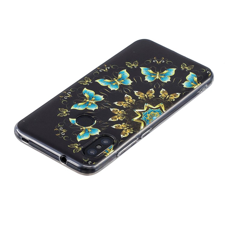 Pattern Printing TPU Gel Case for Xiaomi Mi A2 Lite / Redmi 6 Pro - Colorized Butterfly-4