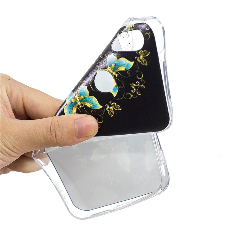 Pattern Printing TPU Gel Case for Xiaomi Mi A2 Lite / Redmi 6 Pro - Colorized Butterfly-5