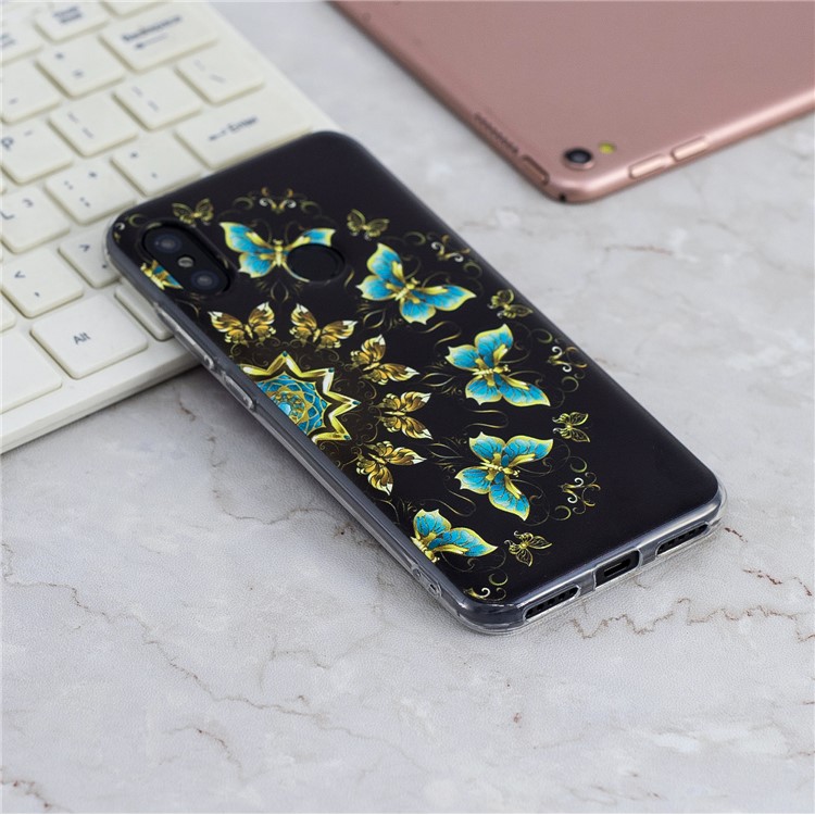 Pattern Printing TPU Gel Case for Xiaomi Mi A2 Lite / Redmi 6 Pro - Colorized Butterfly-6