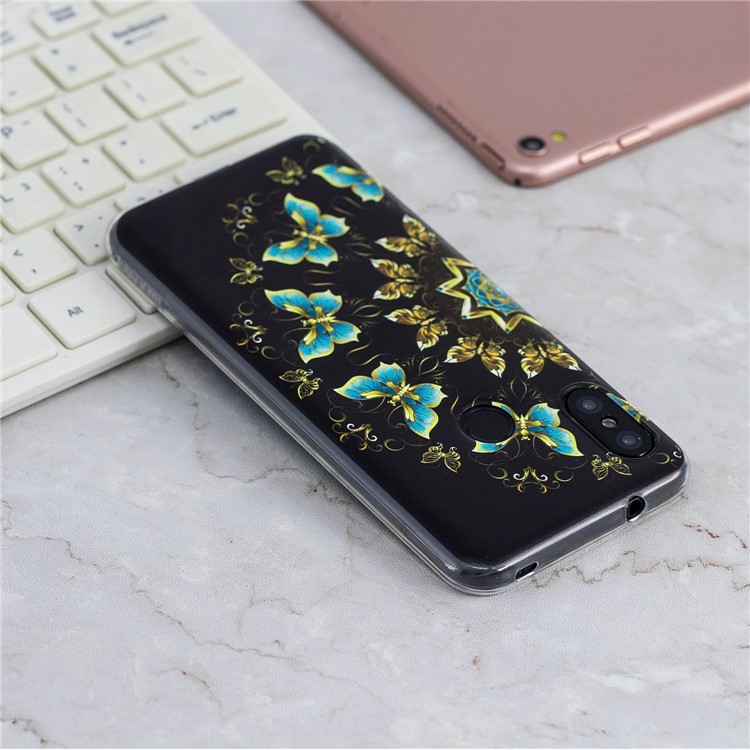 Pattern Printing TPU Gel Case for Xiaomi Mi A2 Lite / Redmi 6 Pro - Colorized Butterfly-7