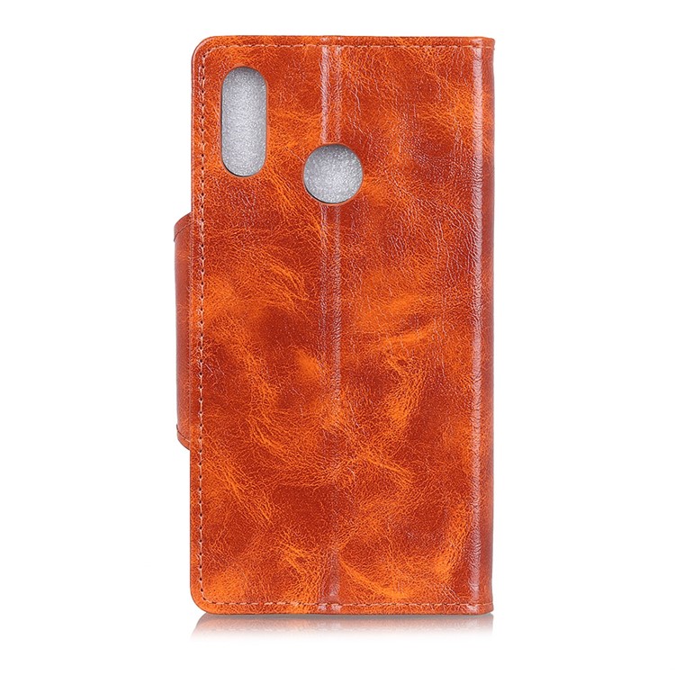 Wallet Leather Flip Stand Mobile Phone Shell for Xiaomi Redmi Note 6 - Orange-3