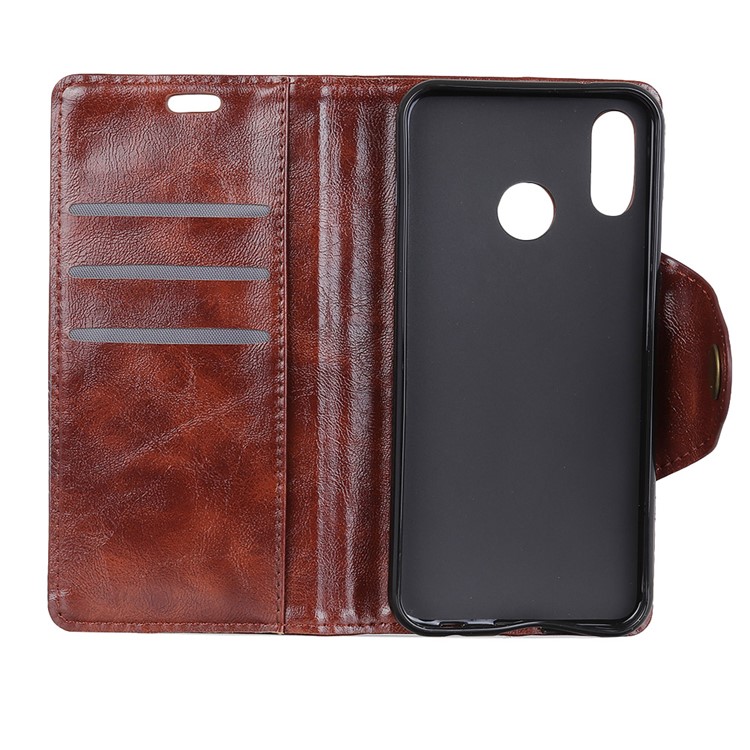 Wallet Leather Flip Stand Mobile Phone Case for Xiaomi Redmi Note 6 - Brown-5