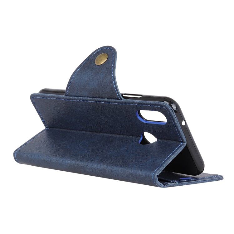 Wallet Stand Leather Cell Phone Cover for Xiaomi Redmi Note 6 - Blue-7