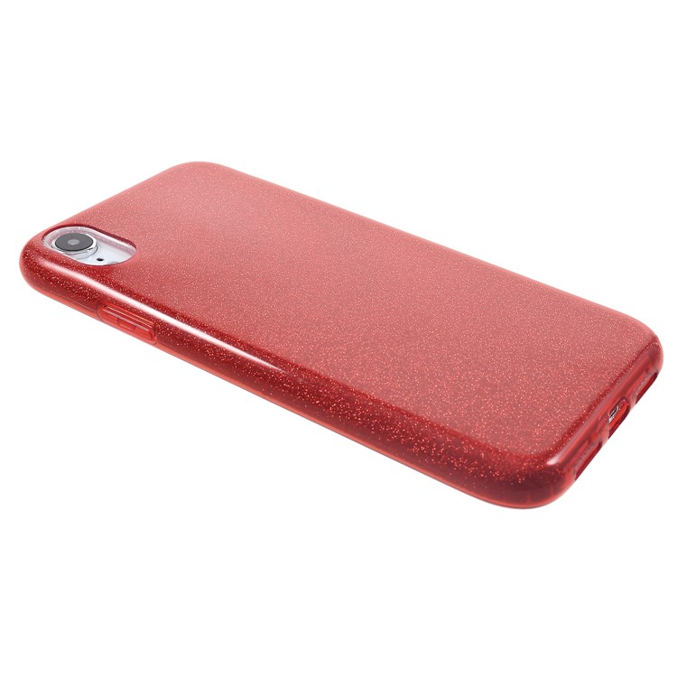 Glittery TPU PC Hybrid Cell Phone Case for iPhone XR 6.1 inch - Red-3