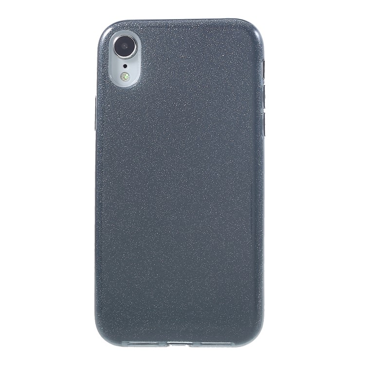 Glittery TPU PC Hybrid Back Casing for iPhone XR 6.1 inch - Grey-1
