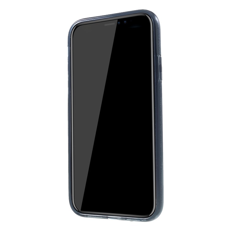 Glittery TPU PC Hybrid Back Casing for iPhone XR 6.1 inch - Grey-2