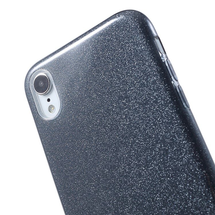 Glittery TPU PC Hybrid Back Casing for iPhone XR 6.1 inch - Grey-5
