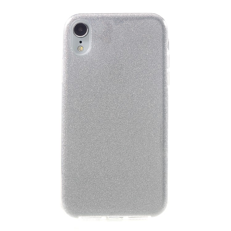 Glittery TPU PC Hybrid Phone Shell for iPhone XR 6.1 inch - Silver-1