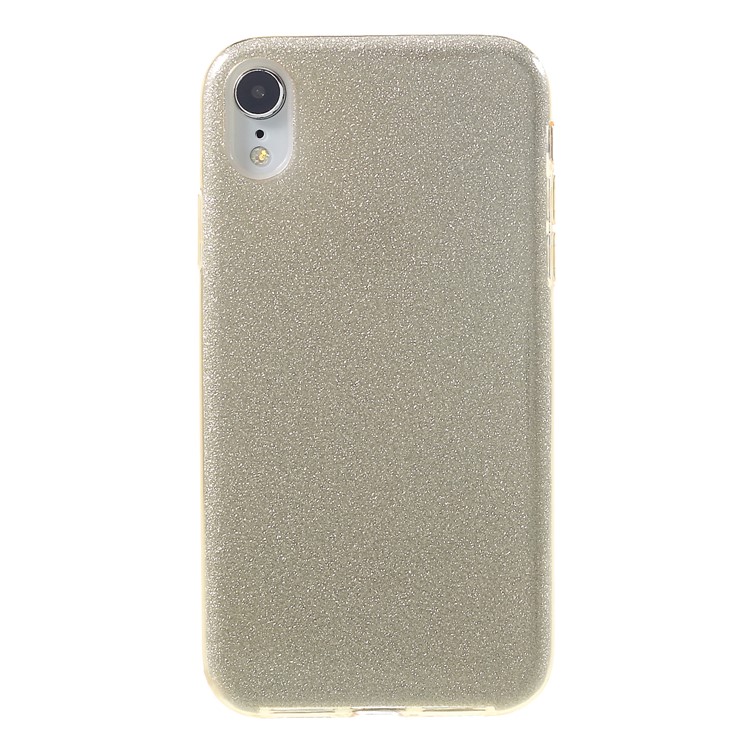 Glittery TPU PC Protection Case Cover for iPhone XR 6.1 inch - Gold