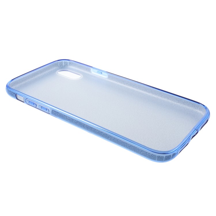 Glittery TPU PC Protective Case Shell for iPhone XR 6.1 inch - Blue-5