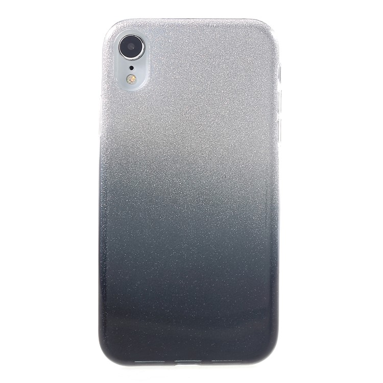 Gradient Color TPU + PC Hybrid Phone Shell for iPhone XR 6.1 inch - Black-1