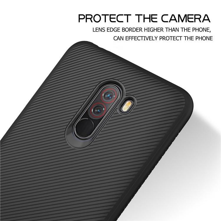 Jazz Series Twill Texture TPU Case for Xiaomi Pocophone F1 / Poco F1 (India) - Black-3