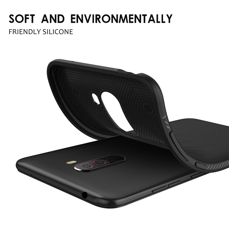 Jazz Series Twill Texture TPU Case for Xiaomi Pocophone F1 / Poco F1 (India) - Black-5