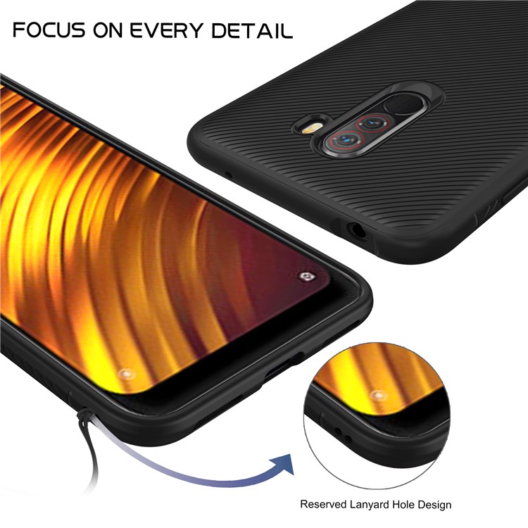 Jazz Series Twill Texture TPU Case for Xiaomi Pocophone F1 / Poco F1 (India) - Black-6