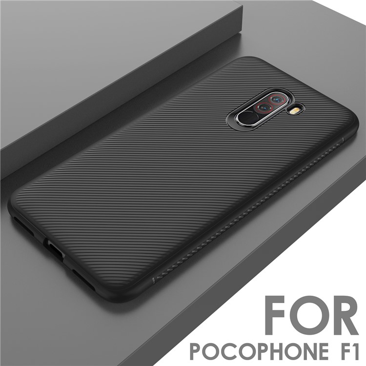Jazz Series Twill Texture TPU Case for Xiaomi Pocophone F1 / Poco F1 (India) - Black-7