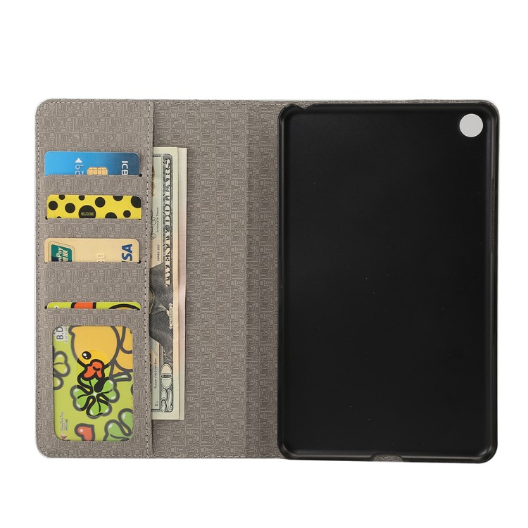 Pattern Printing Embossment Smart Leather Wallet Case for Xiaomi Mi Pad 4 - Flower and Squirrel-7