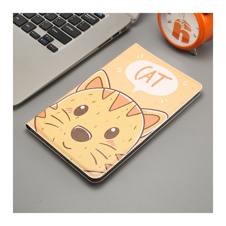 Pattern Printing Embossment Smart Leather Wallet Cover for Xiaomi Mi Pad 4 - Cat-1