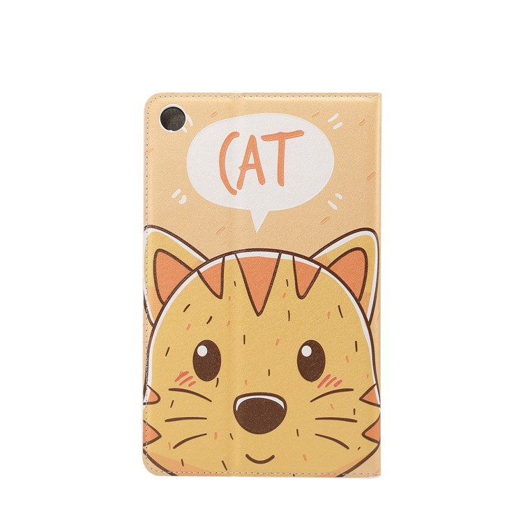 Pattern Printing Embossment Smart Leather Wallet Cover for Xiaomi Mi Pad 4 - Cat-2